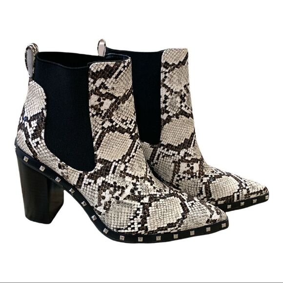 NWOB Charles By Charles David Dodger Snake Print Boots - Picture 1 of 6